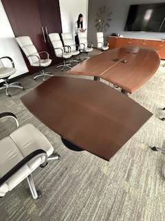 Wood conference table – 4' w x 12' l