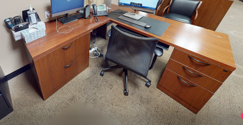 L-shaped desk