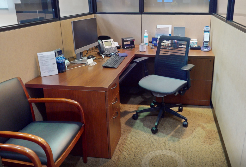 L-shaped desk