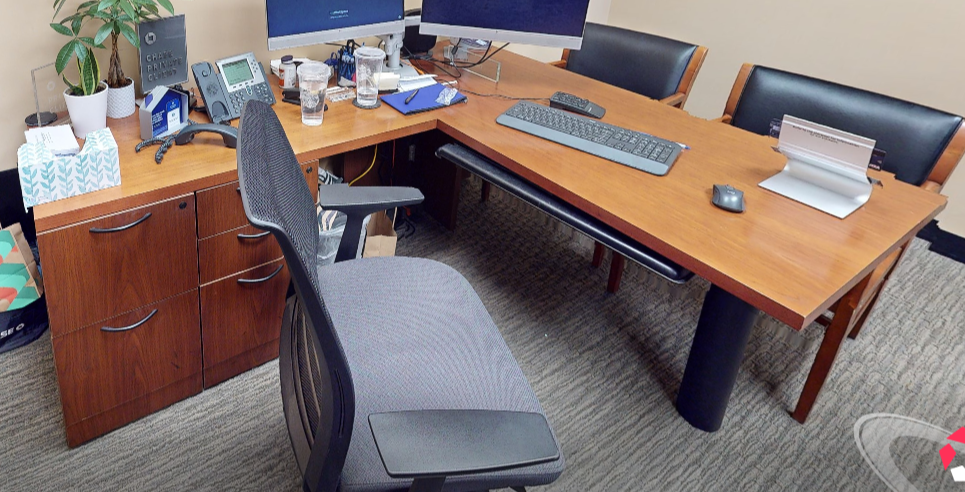 L-shaped desk