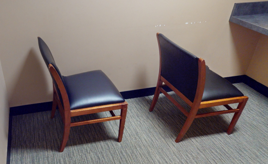 Black side chair no arms