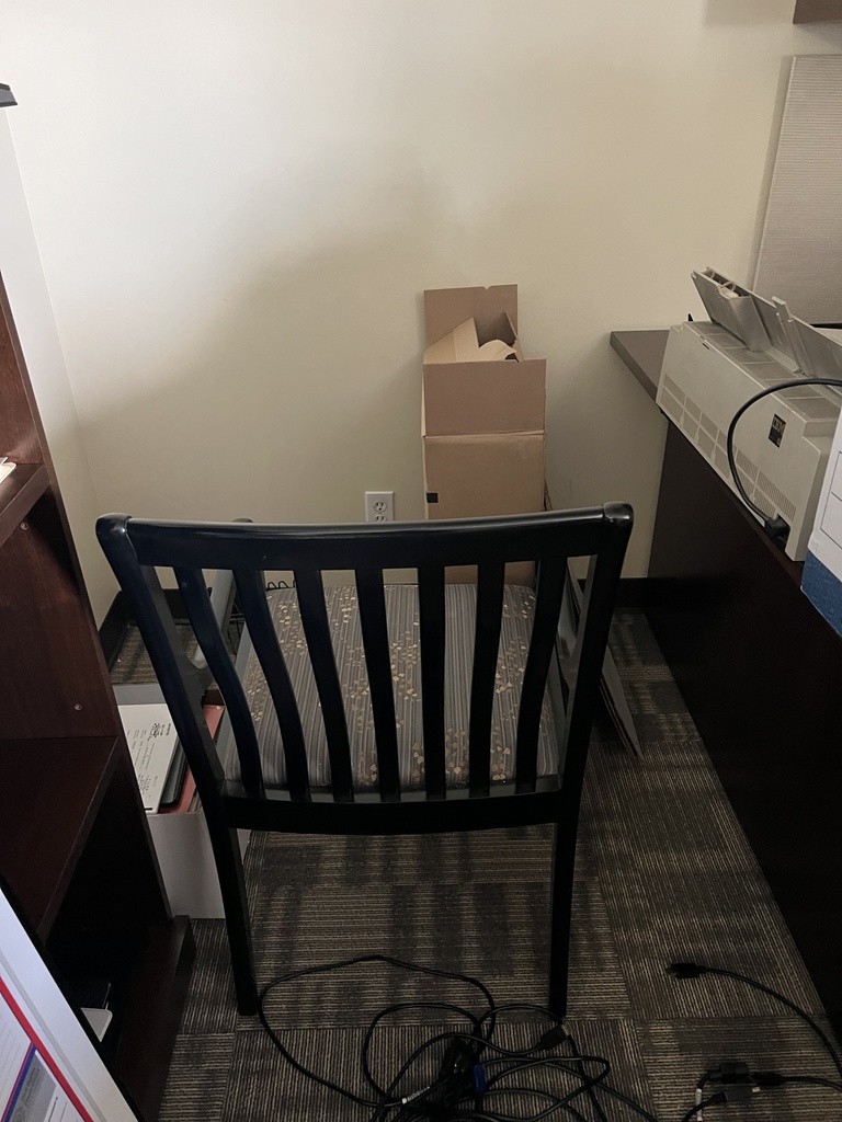 Wooden Guest Chair w fabric pattern