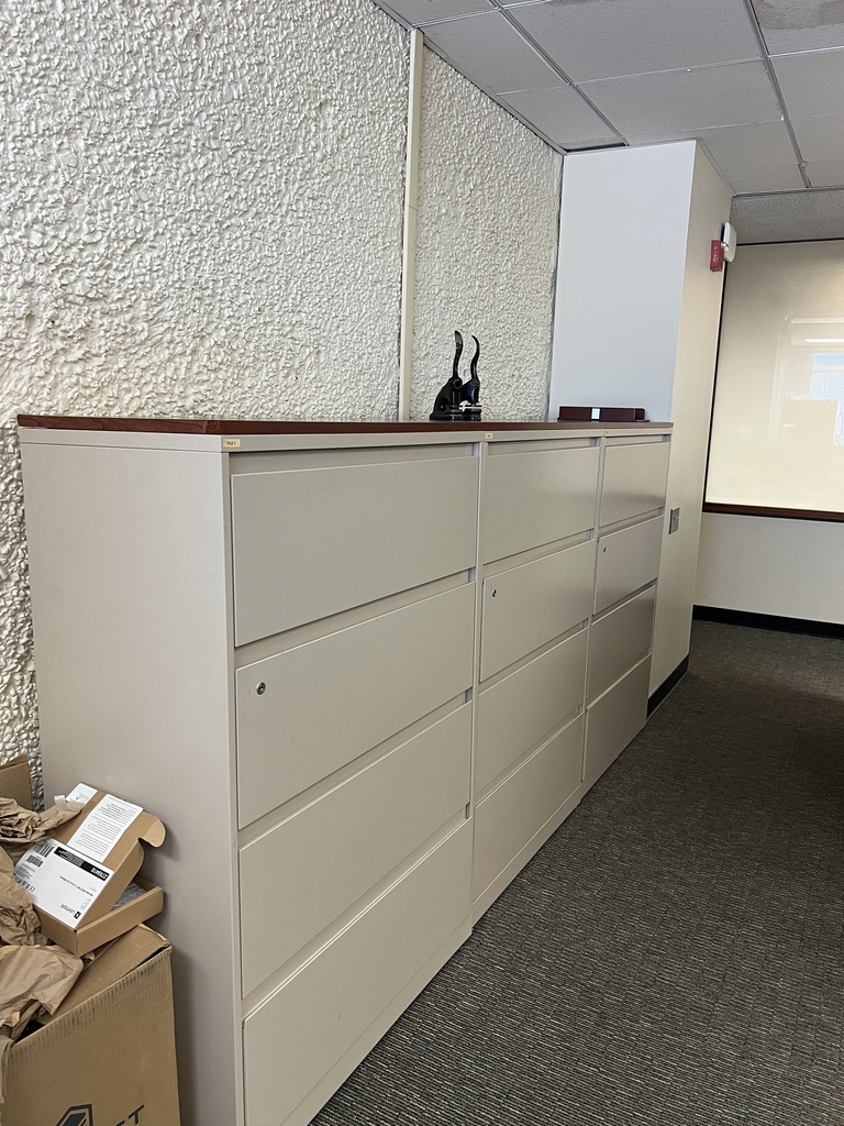 4 drawer lateral filing cabinet w/ shared top 19"