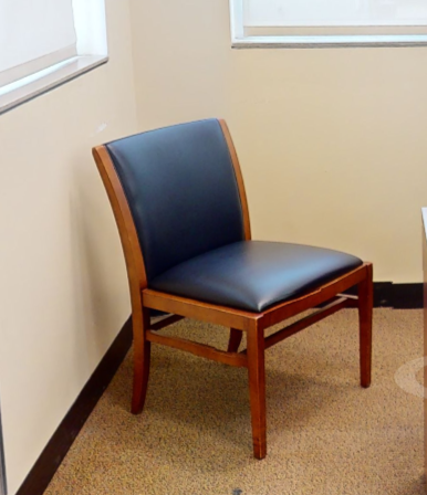 Black side chair no arms