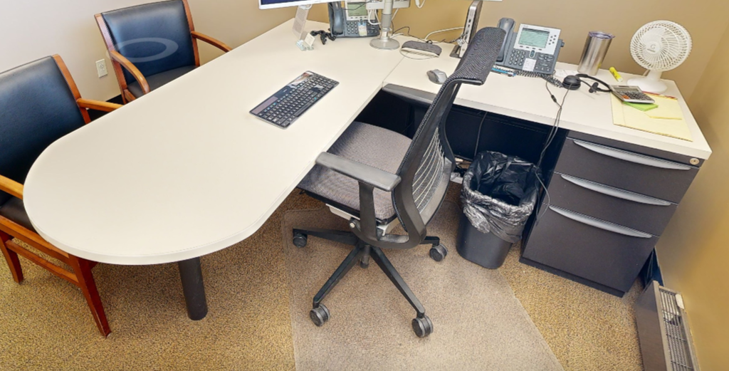 L-shaped desk