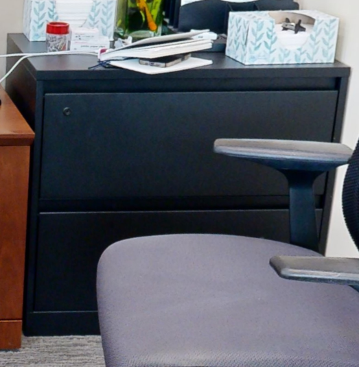 2D filing cabinet, black