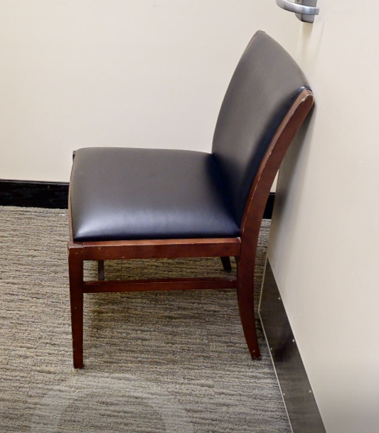 Black side chair no arms