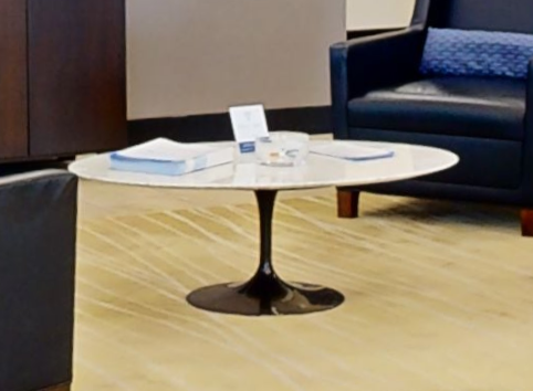 Oval coffee table