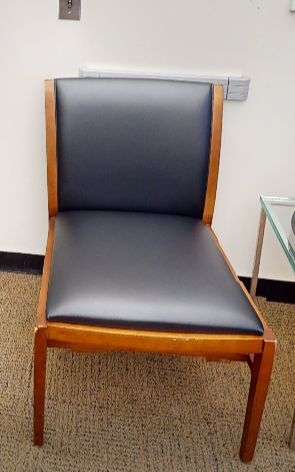 Black side chair no arms