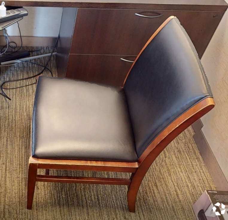 Black side side chair no arms