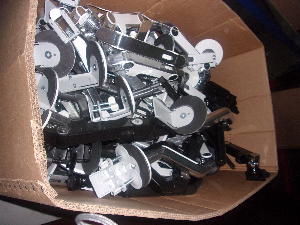 BINS OF MONITOR ARMS (silver) (PHOTO REPRESENTATION)