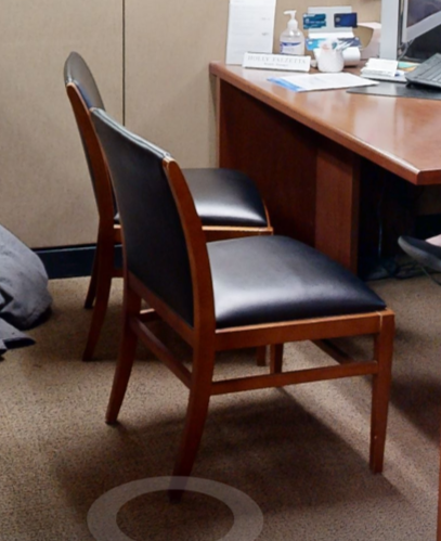 Black side chair no arms