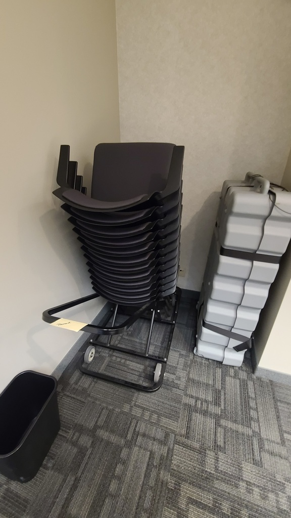 Stacking chairs w/ mobile cart
