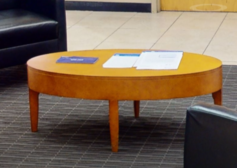 Oval coffee table, wood