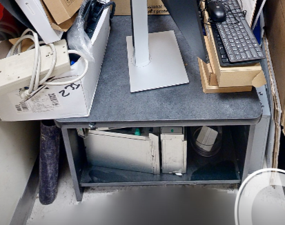 Grey printer cabinet shelf