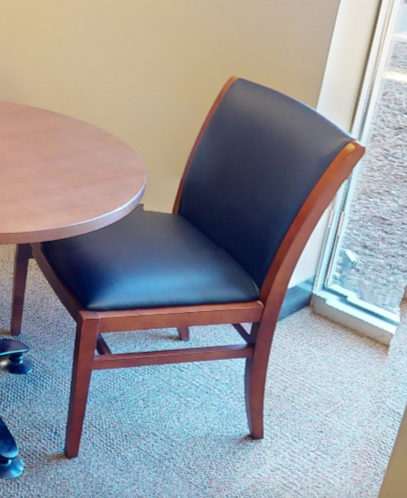 Black side chair no arms