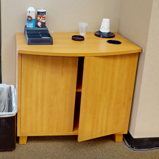 Coffee station cabinet, wood