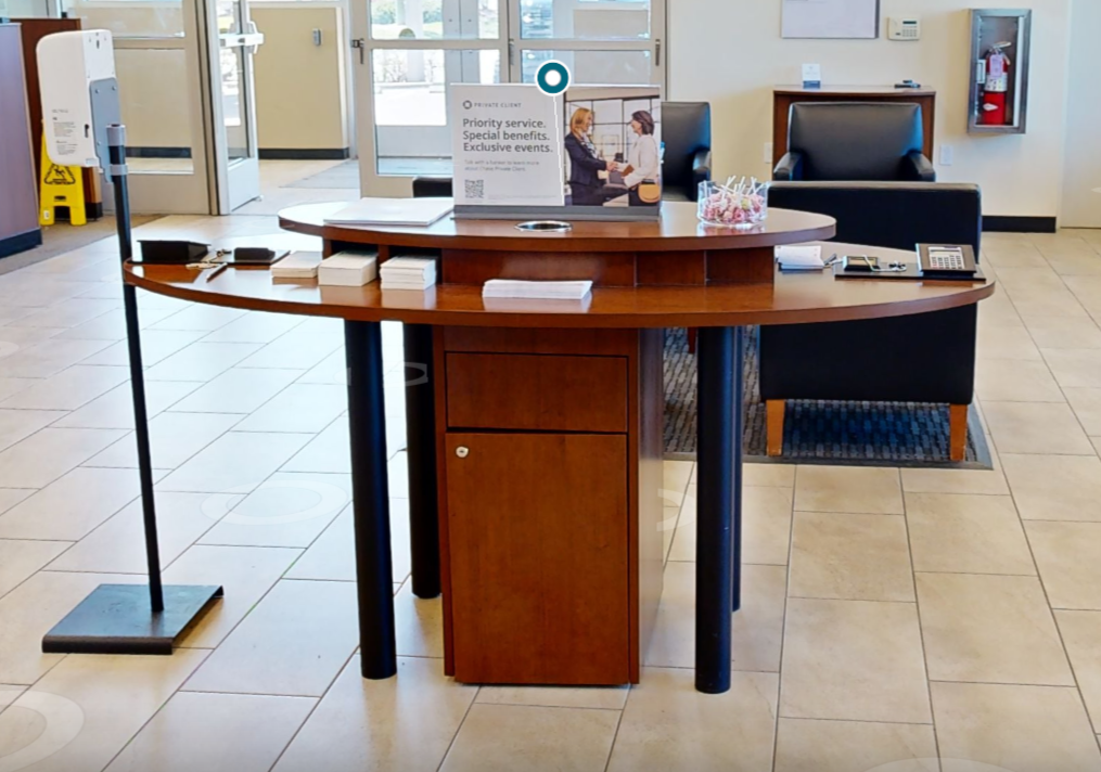 Large cheque desk