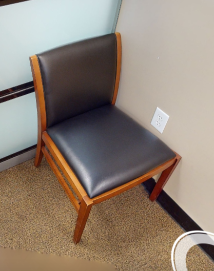 Black side chair no arms