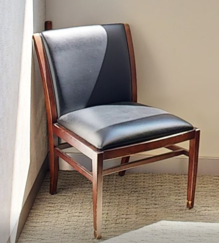 Black side chair no arms