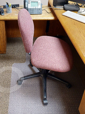 Red task chair no arms