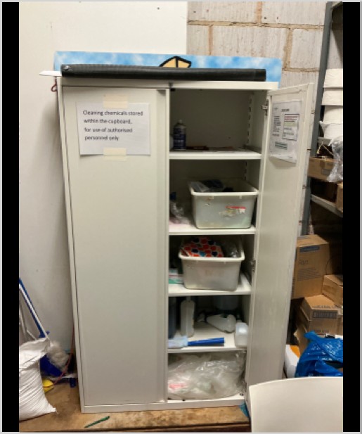 Heavy duty cleaning cupboard