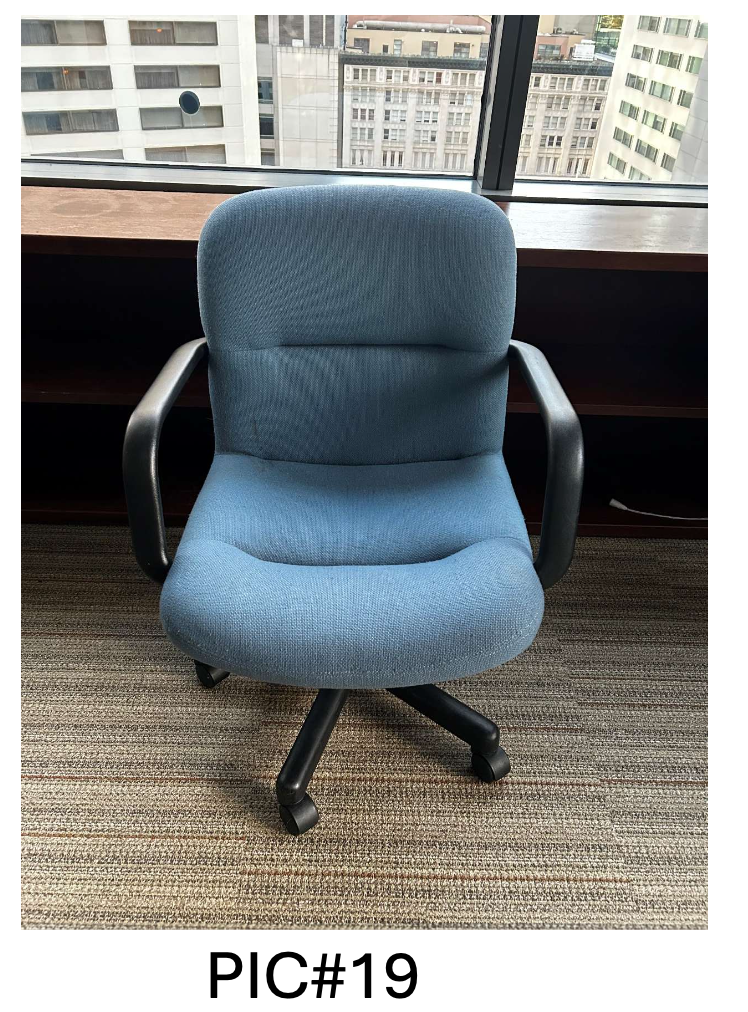 TASK CHAIR , BLUE, NO TAG