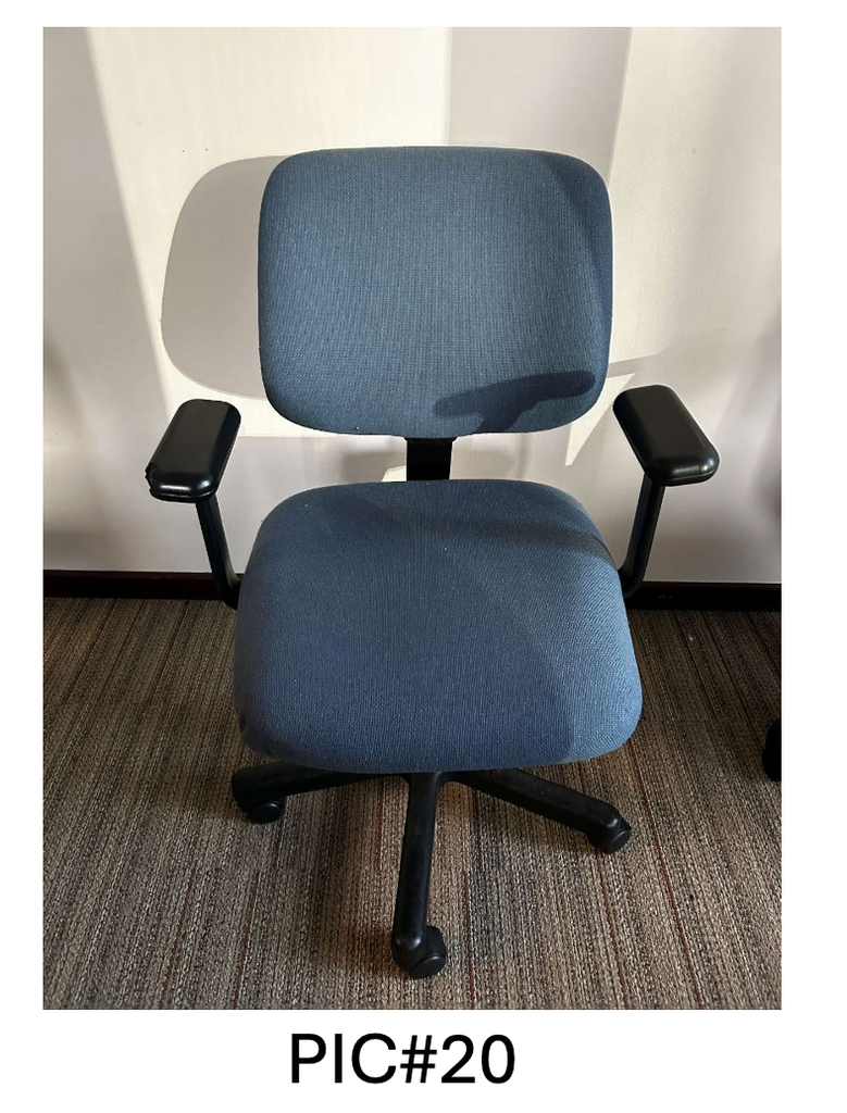TASK CHAIR, BLUE, NO TAG
