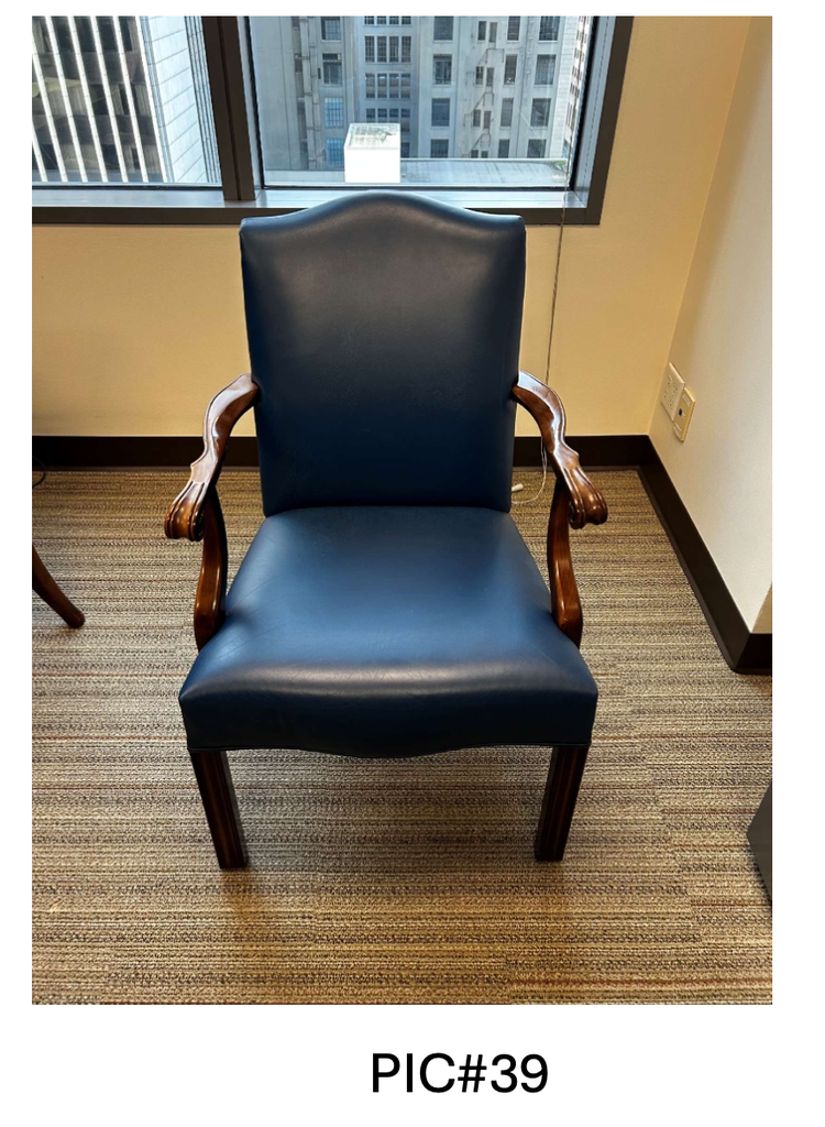 GUEST CHAIR (LEATHER HIGH BACK), BLACK, NO TAG