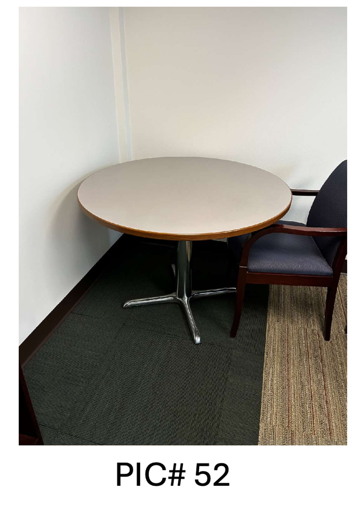 GREY ROUND TABLE