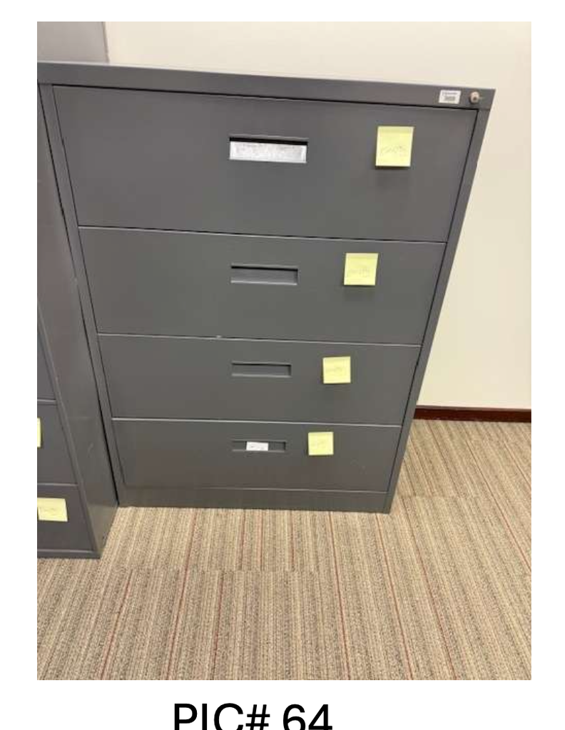 4-DRAWER LATERAL FILE CABINET (METAL) DARK GREY
