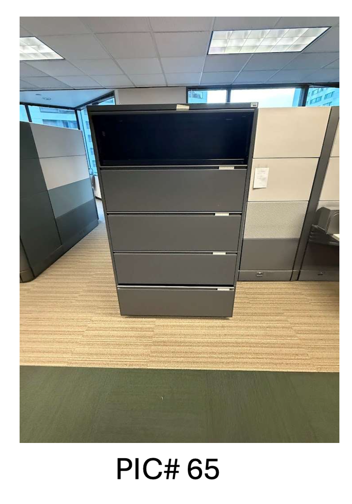 5-DRAWER LATERAL FILE CABINET (METAL) DARK GREY
