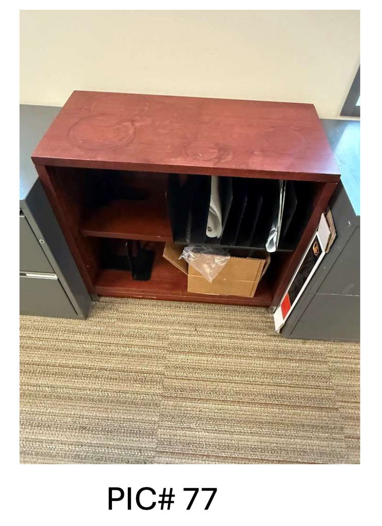 WOOD BOOKCASE - 2 SHELF