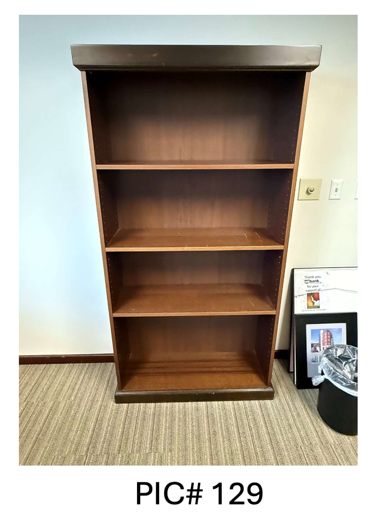 WOOD BOOKCASE - 4 HIGH