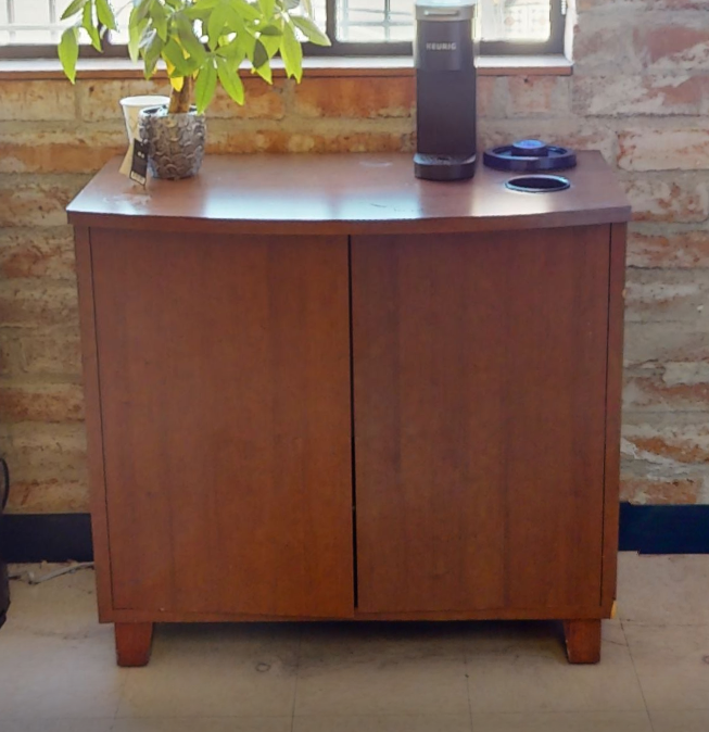 Coffee station cabinet, wood