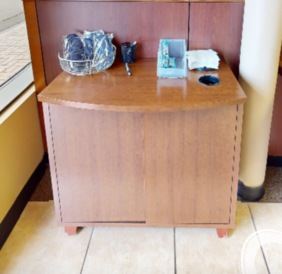 Coffee station cabinet