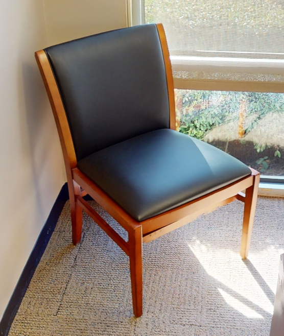 Black side chair no arms