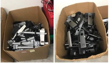 Boxes of Monitor Arms and Stands