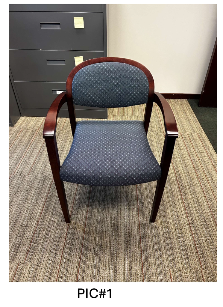 GUEST CHAIRS - FULL BACK, BLUE WITH PATTERN/ 9231, GUNLOCKE
