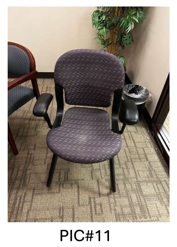 GUEST CHAIR, PURPLE PATTERN, NO TAG