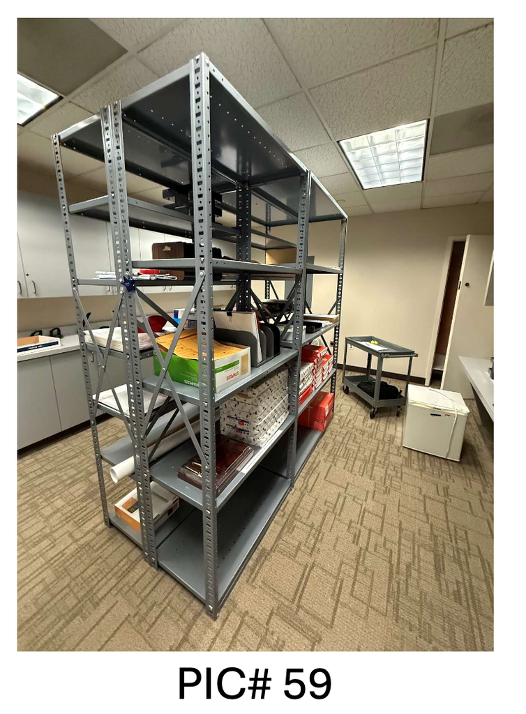 METAL SHELVING 36"W X 76"H