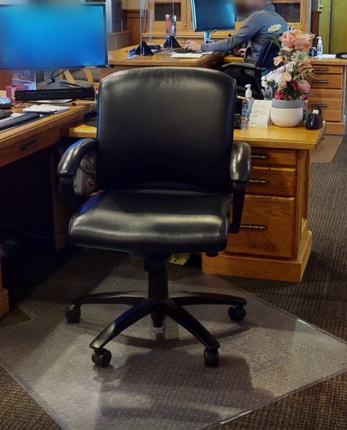 Black Leather Task Chair 1
