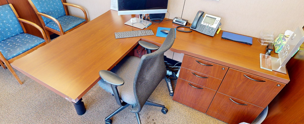 L-shaped desk