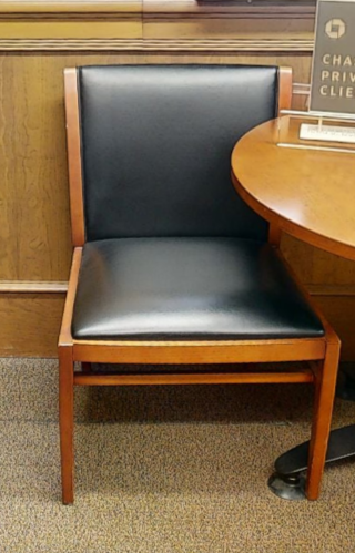 Black side chair no arms