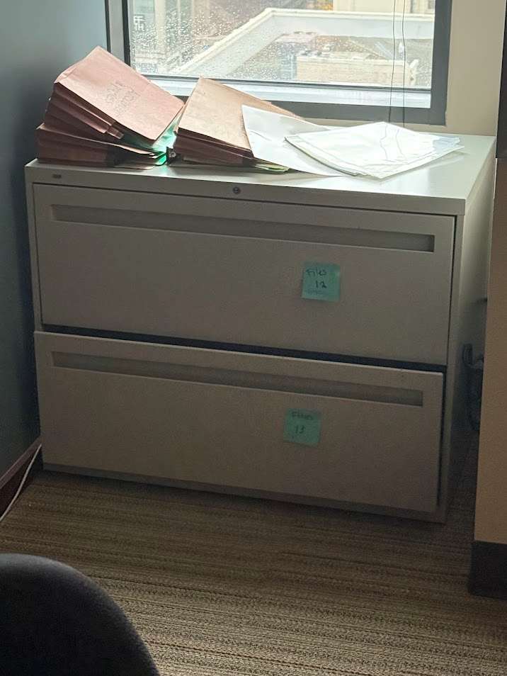 2 DRAWER LATERAL FILE CABINET ( LIGHT GREY)