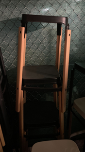 Black top barstool
