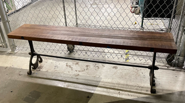 Wood/metal bench