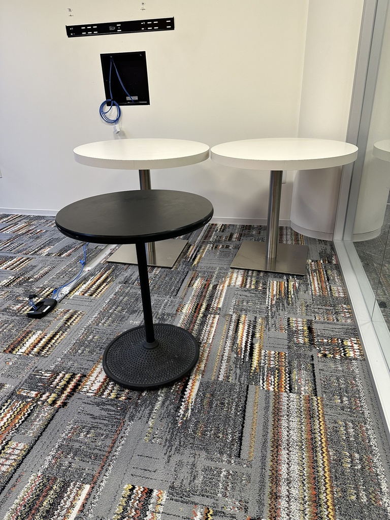 Black, Round Side Table