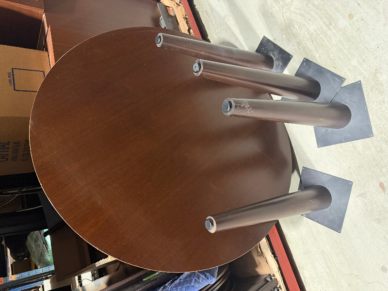 42"DIA CONF TABLE W/LEGS (FROM RM#2958)