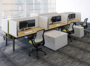 Workstation Type B - Bench Fixed Height (photo representation)